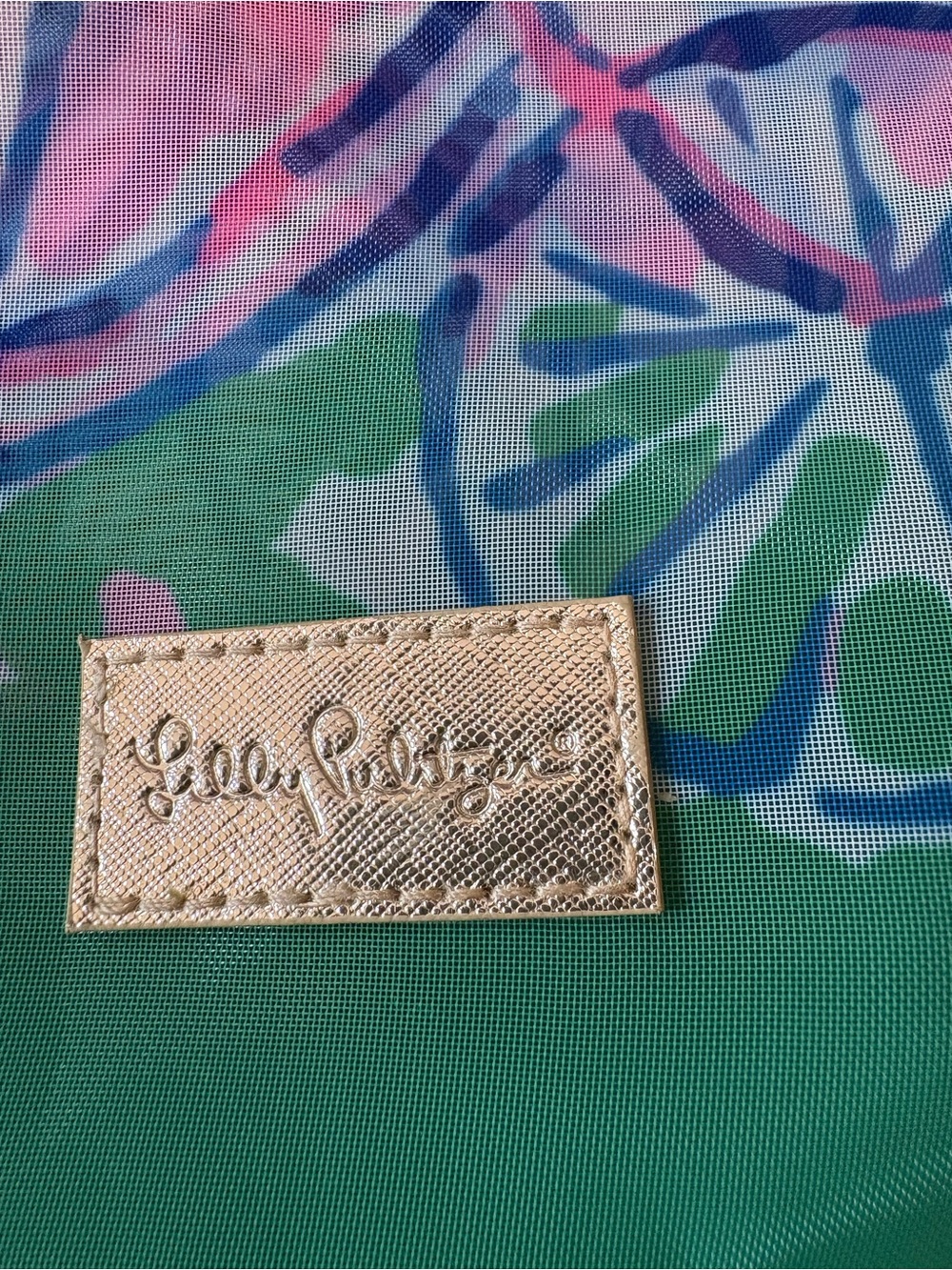 Lilly Pulitzer Pink-Handle Printed Beach Tote Bag - Picture 2 of 3